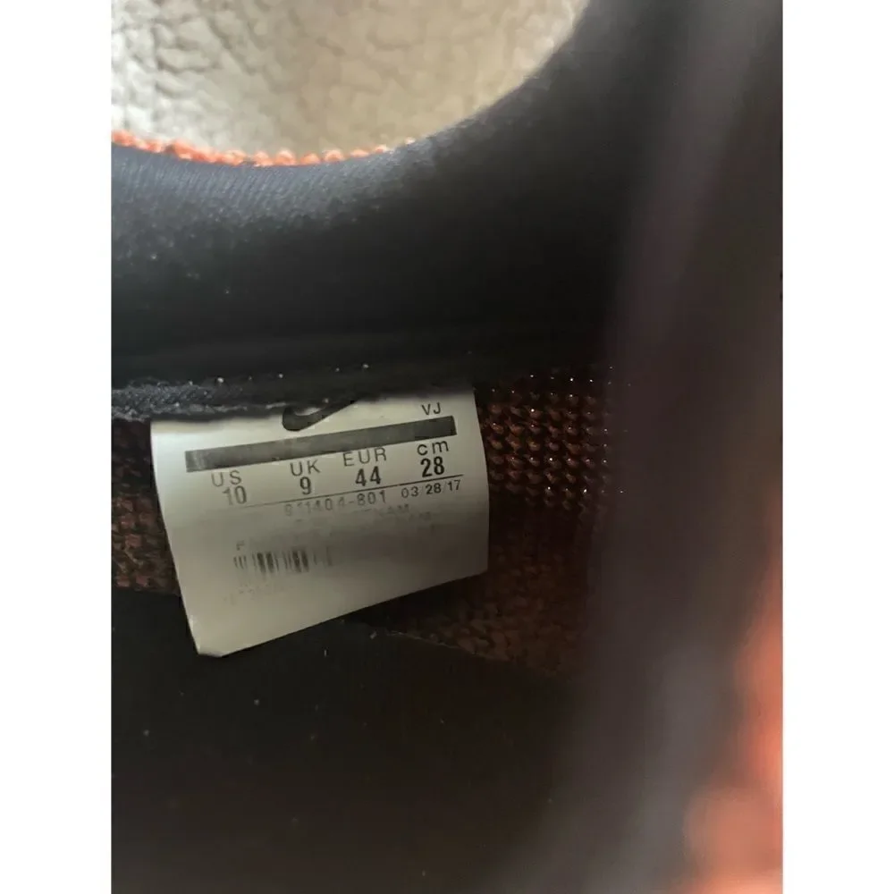 Nike Mens Sock Dart SE Terra Orange Size 10/ Excellent